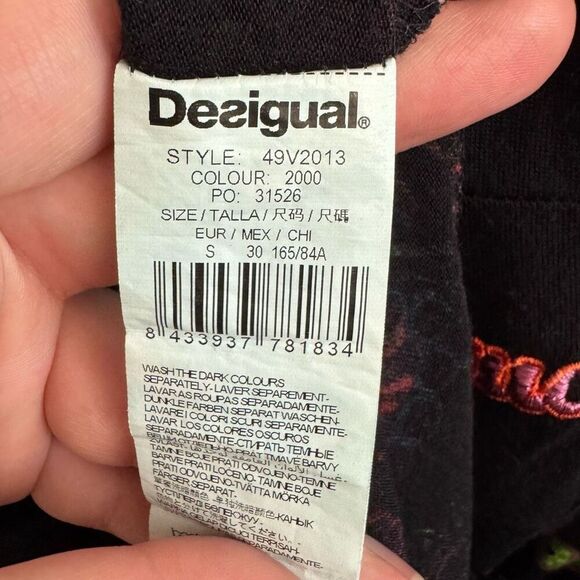 Desigual Febrero Floral A-line Short Sleeve Dress Floral Paisley Size Small - Picture 5 of 6